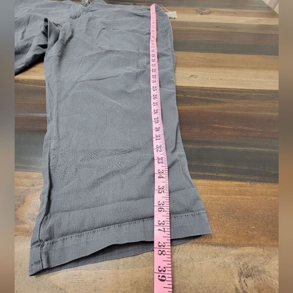 Sonoma Comfort Waist Utility Capri Pants Cotton Waistband Charcoal Gray Size 26W - Picture 10 of 11